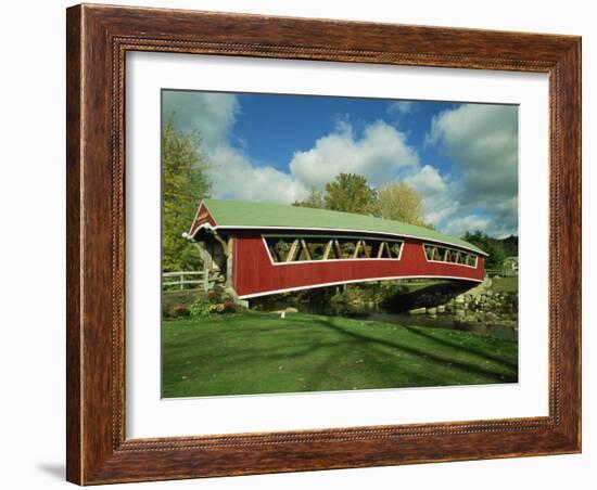 Covered Bridge at Conway, New Hampshire, New England, United States of America, North America-null-Framed Photographic Print