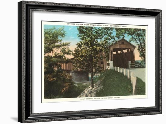 Covered Bridge, Coshocton, Ohio-null-Framed Art Print