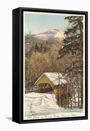 Covered Bridge, Franconia Notch, New Hampshire-null-Framed Stretched Canvas