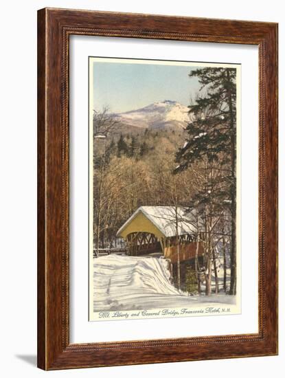 Covered Bridge, Franconia Notch, New Hampshire-null-Framed Art Print