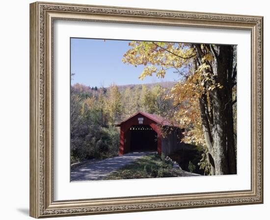 Covered Bridge in Fall-null-Framed Photographic Print