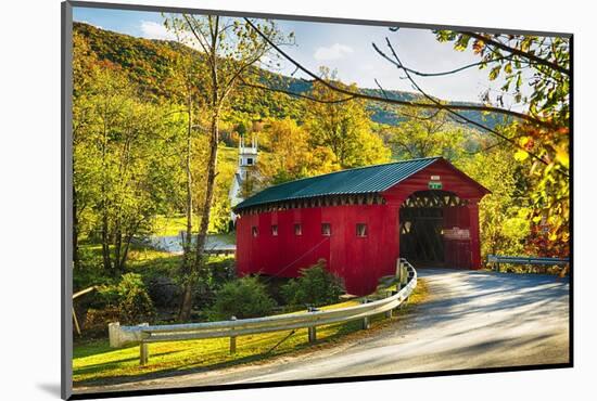 Covered Bridge In The Green Mountains, Vermont-George Oze-Mounted Photographic Print