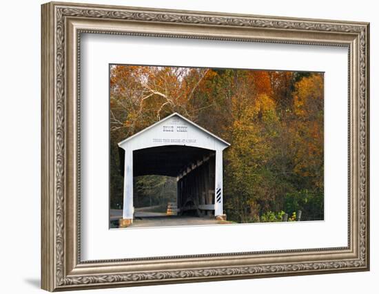 Covered bridge, Indiana, USA-Anna Miller-Framed Photographic Print