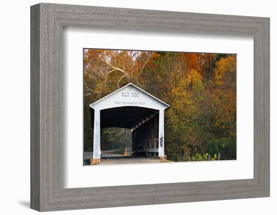 Covered bridge, Indiana, USA-Anna Miller-Framed Photographic Print