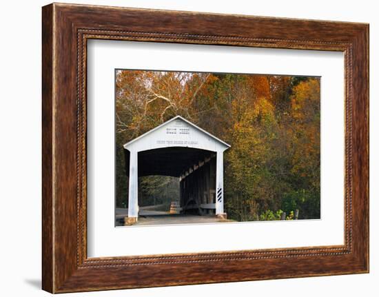 Covered bridge, Indiana, USA-Anna Miller-Framed Photographic Print