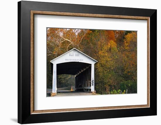 Covered bridge, Indiana, USA-Anna Miller-Framed Photographic Print