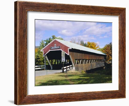 Covered Bridge, Jackson, New Hampshire, USA-Fraser Hall-Framed Photographic Print