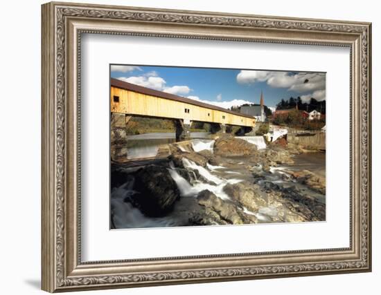 Covered Bridge Of Bath, Vermont-George Oze-Framed Photographic Print