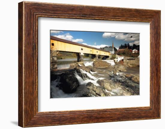 Covered Bridge Of Bath, Vermont-George Oze-Framed Photographic Print