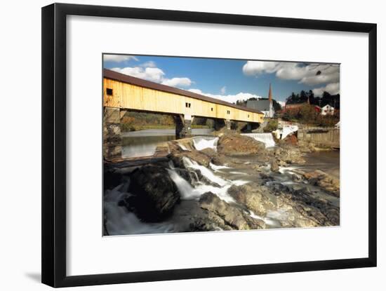 Covered Bridge Of Bath, Vermont-George Oze-Framed Photographic Print