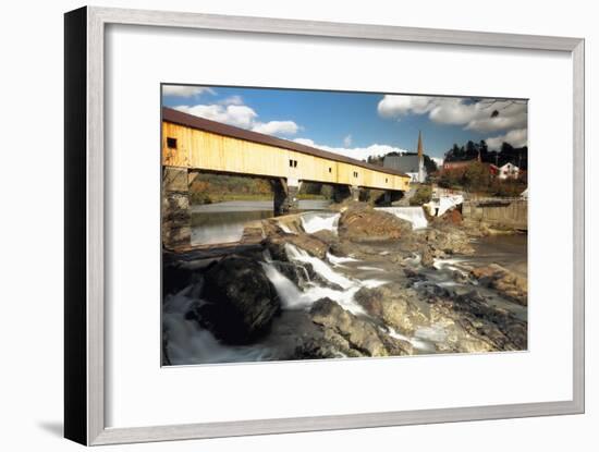 Covered Bridge Of Bath, Vermont-George Oze-Framed Photographic Print