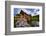 Covered bridge on river, Vermont, USA-null-Framed Photographic Print