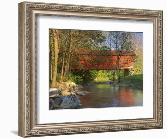 Covered Bridge over Sinking Crook, Newport, Virginia, USA-Charles Gurche-Framed Photographic Print