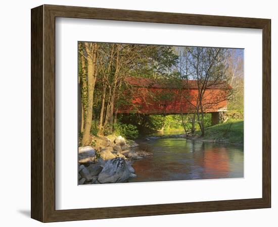 Covered Bridge over Sinking Crook, Newport, Virginia, USA-Charles Gurche-Framed Photographic Print