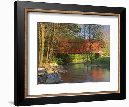 Covered Bridge over Sinking Crook, Newport, Virginia, USA-Charles Gurche-Framed Photographic Print