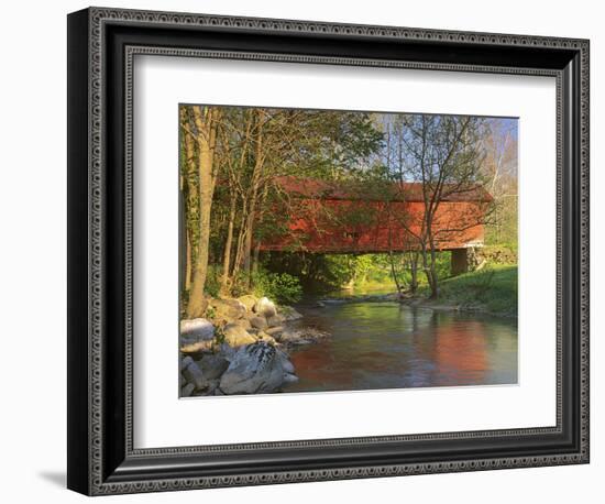 Covered Bridge over Sinking Crook, Newport, Virginia, USA-Charles Gurche-Framed Photographic Print