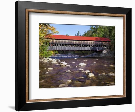 Covered Bridge over the Swift River, White Mountains, New Hampshire, USA-Dennis Flaherty-Framed Photographic Print