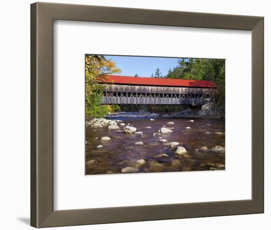 Covered Bridge over the Swift River, White Mountains, New Hampshire, USA-Dennis Flaherty-Framed Photographic Print