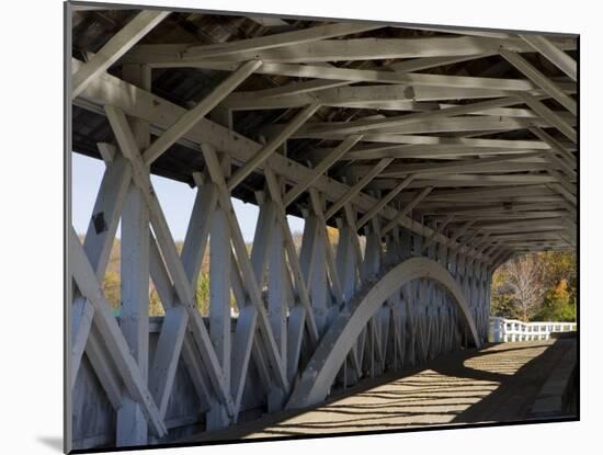 Covered Bridge over the Upper Ammonoosuc River, Groveton, New Hampshire, USA-Jerry & Marcy Monkman-Mounted Photographic Print