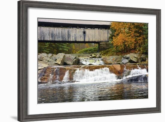 Covered bridge over Wild Ammonoosuc River, New Hampshire, USA-Michel Hersen-Framed Photographic Print