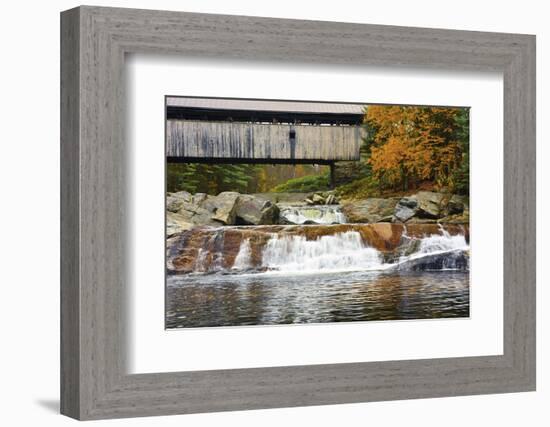 Covered bridge over Wild Ammonoosuc River, New Hampshire, USA-Michel Hersen-Framed Photographic Print