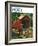 "Covered Bridge" Saturday Evening Post Cover, August 14, 1954-John Falter-Framed Giclee Print