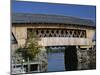 Covered Bridge, Squam Lake, New Hampshire, New England, USA-Amanda Hall-Mounted Photographic Print