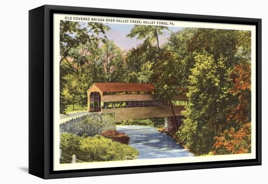 Covered Bridge, Valley Forge, Pennsylvania-null-Framed Stretched Canvas