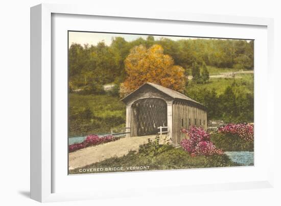 Covered Bridge, Vermont-null-Framed Art Print
