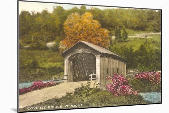 Covered Bridge, Vermont-null-Mounted Art Print