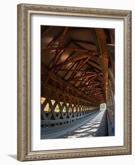 Covered Bridge, Woodstock, Vermont, USA-Joe Restuccia III-Framed Photographic Print