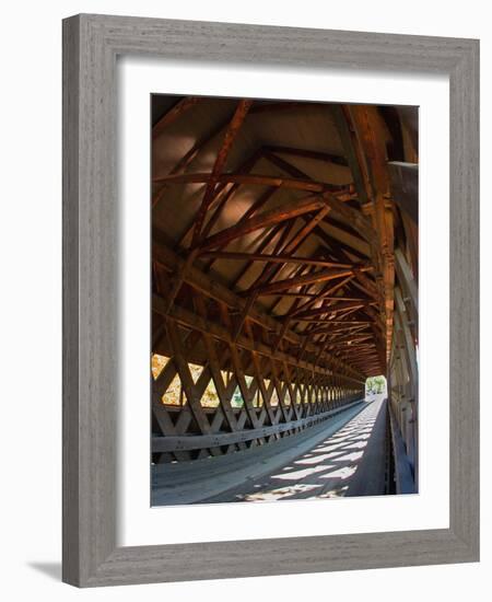 Covered Bridge, Woodstock, Vermont, USA-Joe Restuccia III-Framed Photographic Print