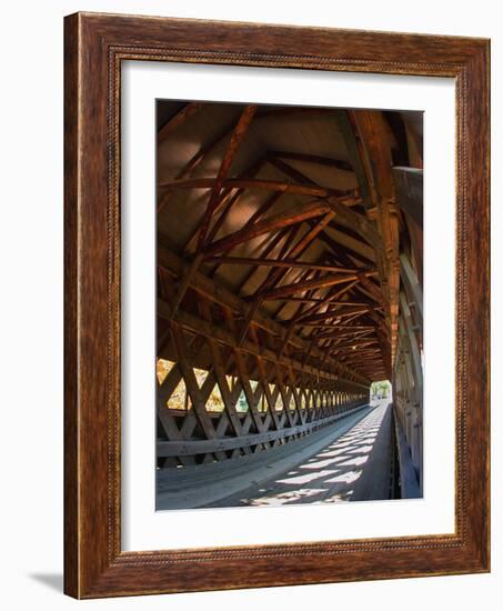 Covered Bridge, Woodstock, Vermont, USA-Joe Restuccia III-Framed Photographic Print