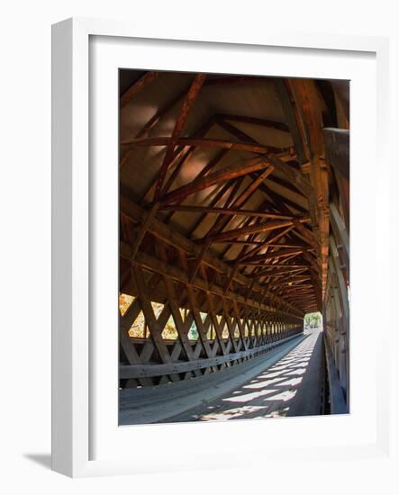 Covered Bridge, Woodstock, Vermont, USA-Joe Restuccia III-Framed Photographic Print