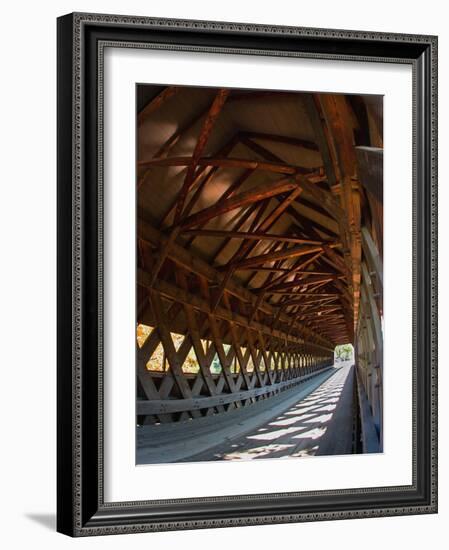 Covered Bridge, Woodstock, Vermont, USA-Joe Restuccia III-Framed Photographic Print