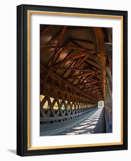 Covered Bridge, Woodstock, Vermont, USA-Joe Restuccia III-Framed Photographic Print