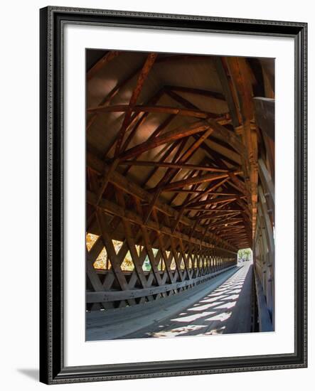 Covered Bridge, Woodstock, Vermont, USA-Joe Restuccia III-Framed Photographic Print