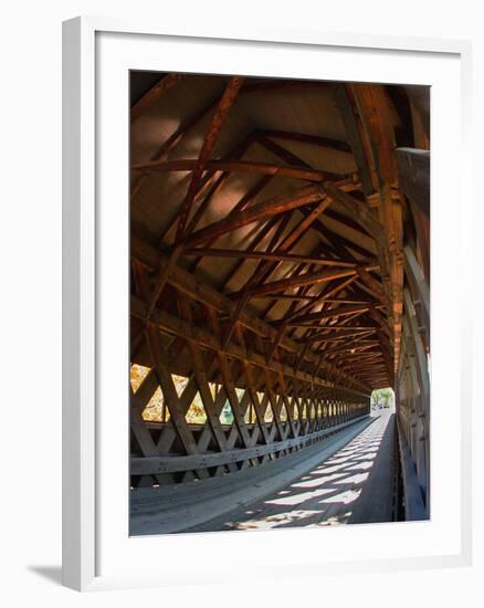 Covered Bridge, Woodstock, Vermont, USA-Joe Restuccia III-Framed Photographic Print