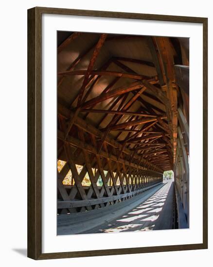 Covered Bridge, Woodstock, Vermont, USA-Joe Restuccia III-Framed Photographic Print