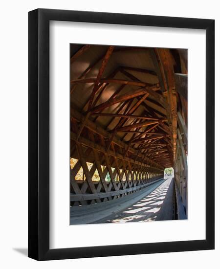 Covered Bridge, Woodstock, Vermont, USA-Joe Restuccia III-Framed Photographic Print