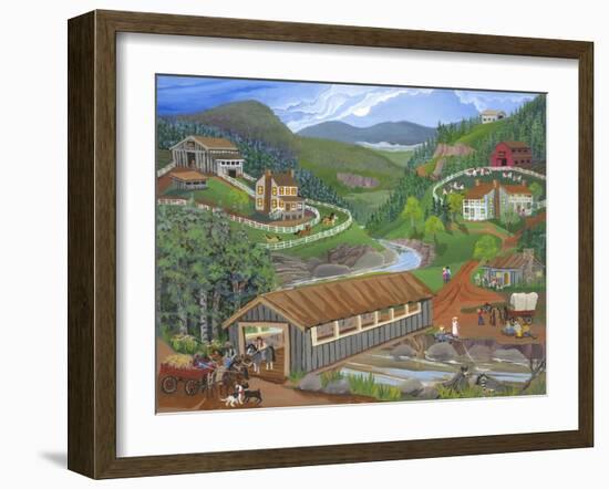 Covered Bridge-Carol Salas-Framed Giclee Print