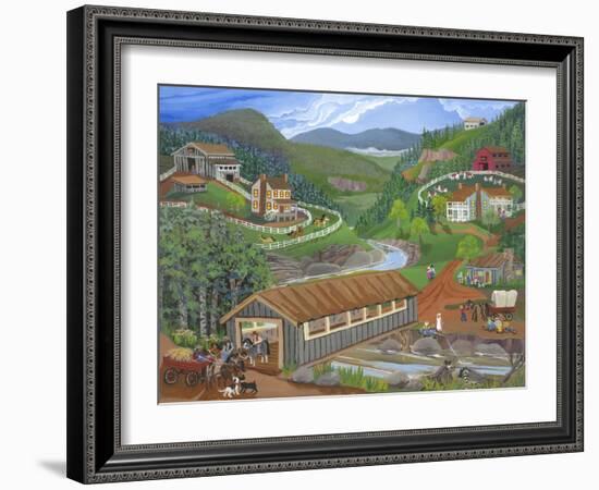 Covered Bridge-Carol Salas-Framed Giclee Print