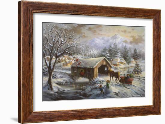 Covered Bridge-Nicky Boehme-Framed Giclee Print