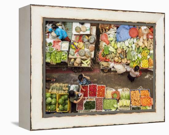 Covered market in Denpasar, Bali, Indonesia, Southeast Asia, Asia-Melissa Kuhnell-Framed Premier Image Canvas