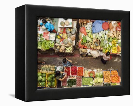 Covered market in Denpasar, Bali, Indonesia, Southeast Asia, Asia-Melissa Kuhnell-Framed Premier Image Canvas