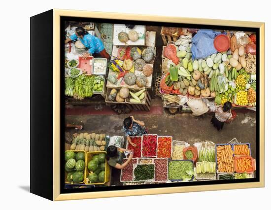 Covered market in Denpasar, Bali, Indonesia, Southeast Asia, Asia-Melissa Kuhnell-Framed Premier Image Canvas