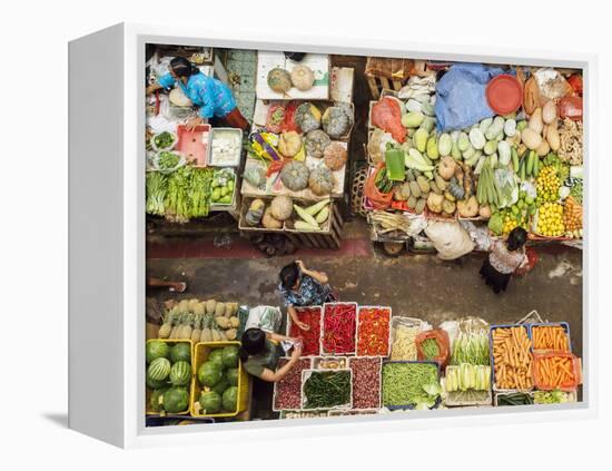 Covered market in Denpasar, Bali, Indonesia, Southeast Asia, Asia-Melissa Kuhnell-Framed Premier Image Canvas