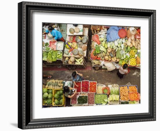 Covered market in Denpasar, Bali, Indonesia, Southeast Asia, Asia-Melissa Kuhnell-Framed Photographic Print