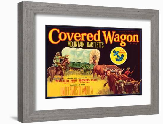 Covered Wagon Brand Mountain Bartletts-null-Framed Art Print