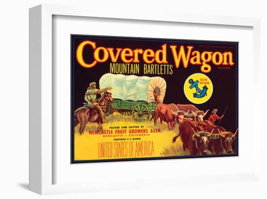 Covered Wagon Brand Mountain Bartletts-null-Framed Art Print